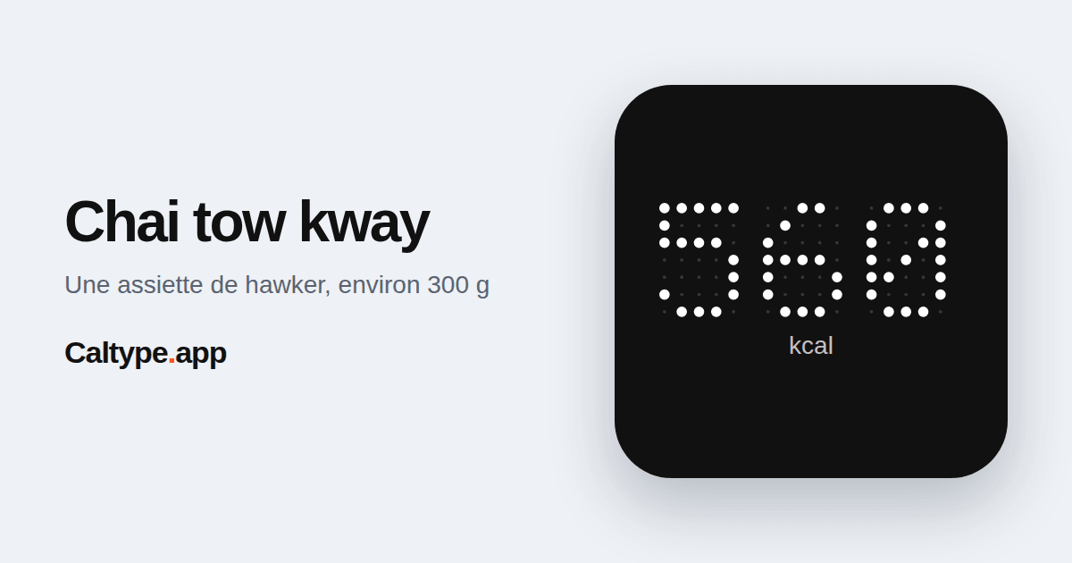 Partager: Chai tow kway