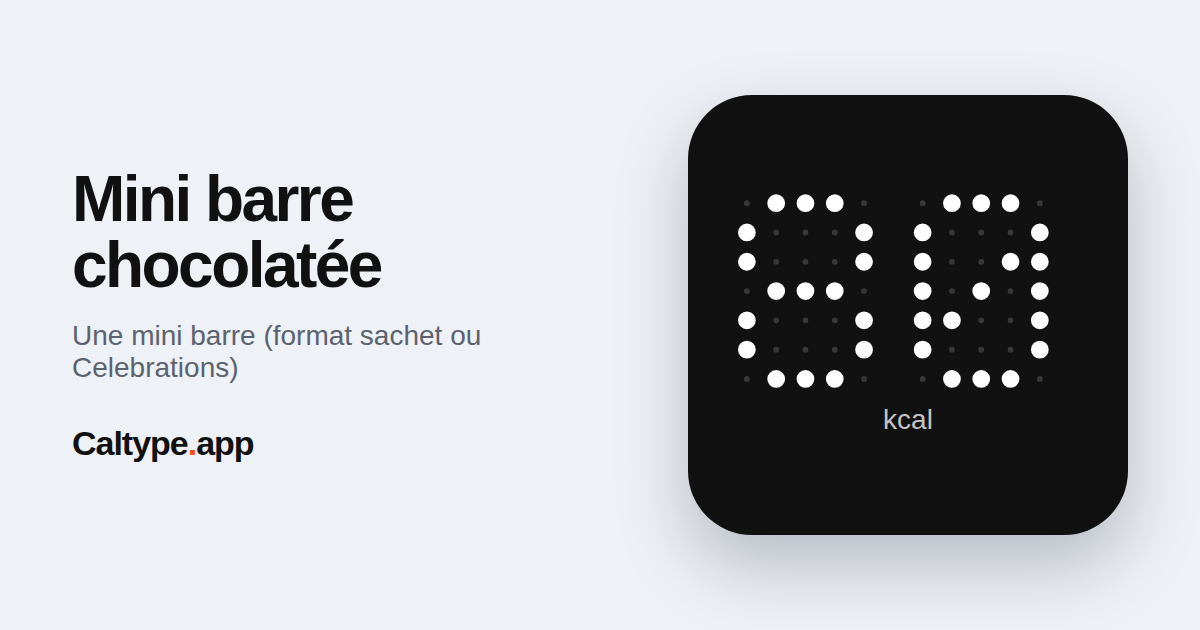 Partager: Mini barre chocolatée