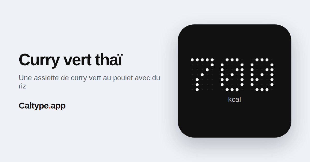 Partager: Curry vert thaï