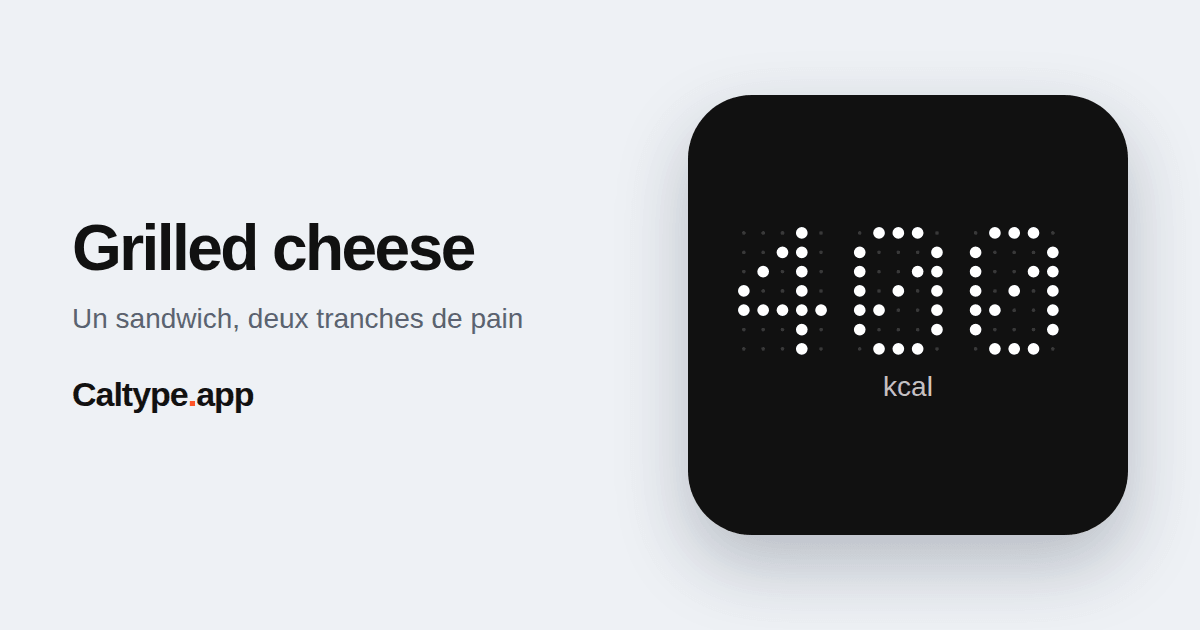 Partager: Grilled cheese