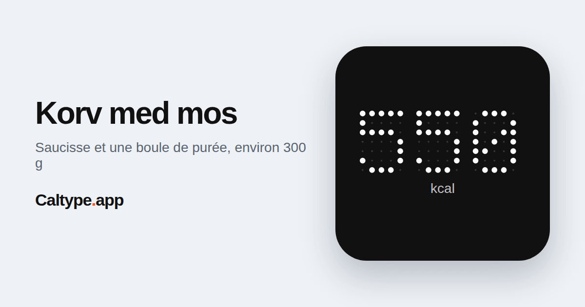 Partager: Korv med mos
