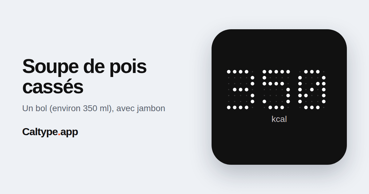 Partager: Soupe de pois cassés