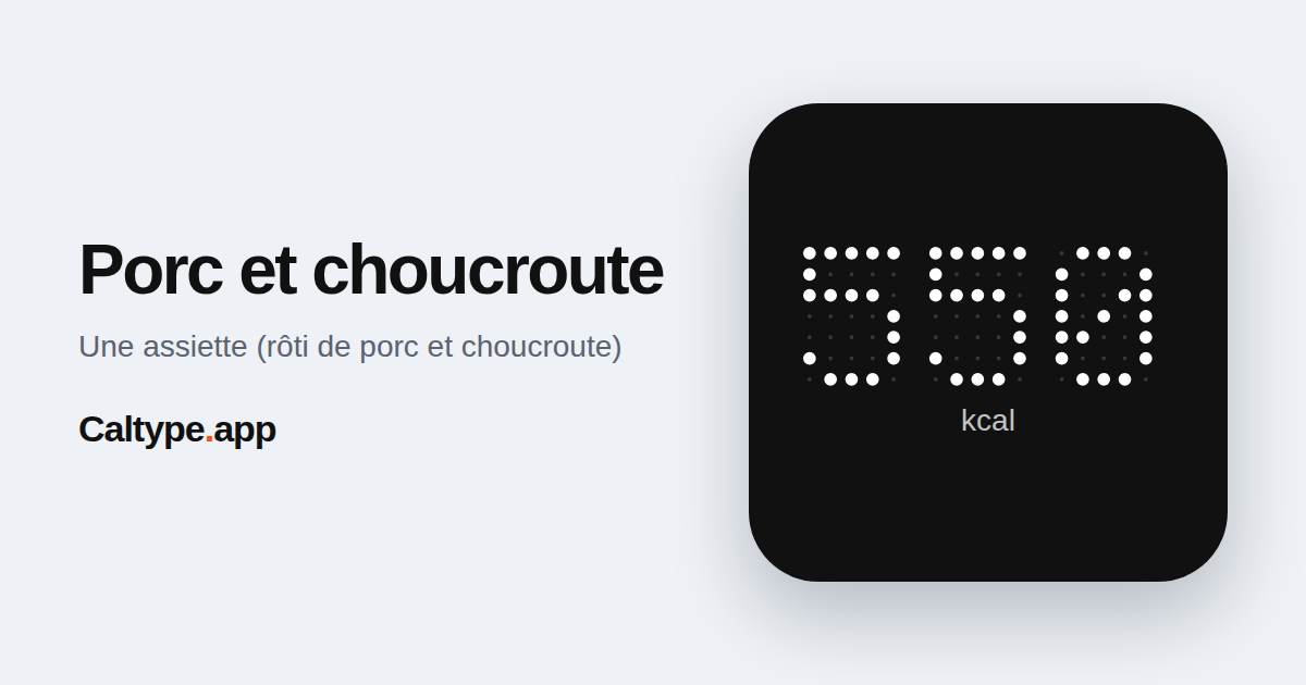 Partager: Porc et choucroute