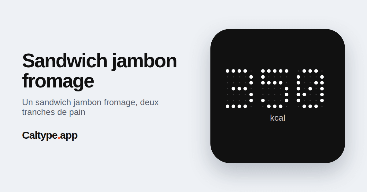 Partager: Sandwich jambon fromage