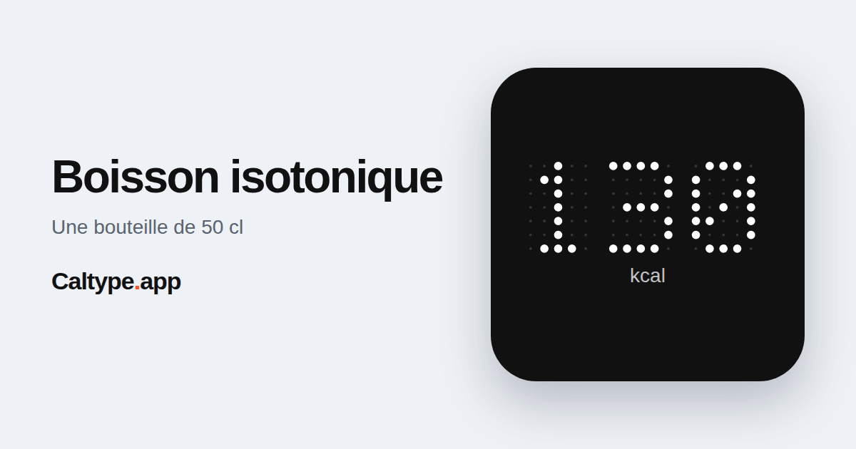 Partager: Boisson isotonique