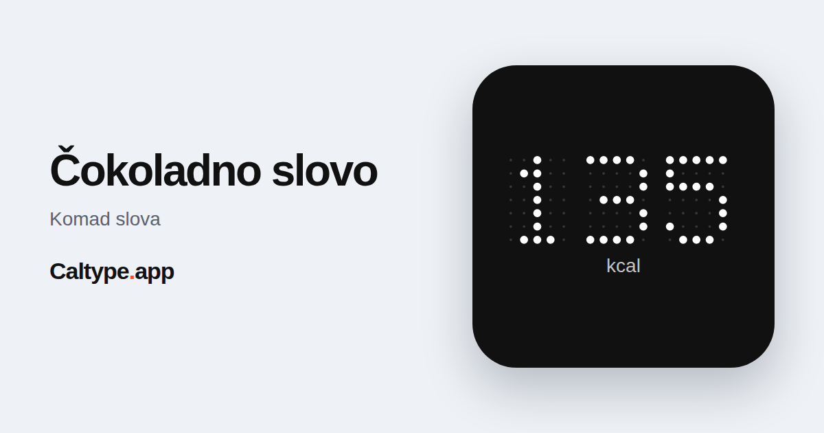 Podijeli: Čokoladno slovo