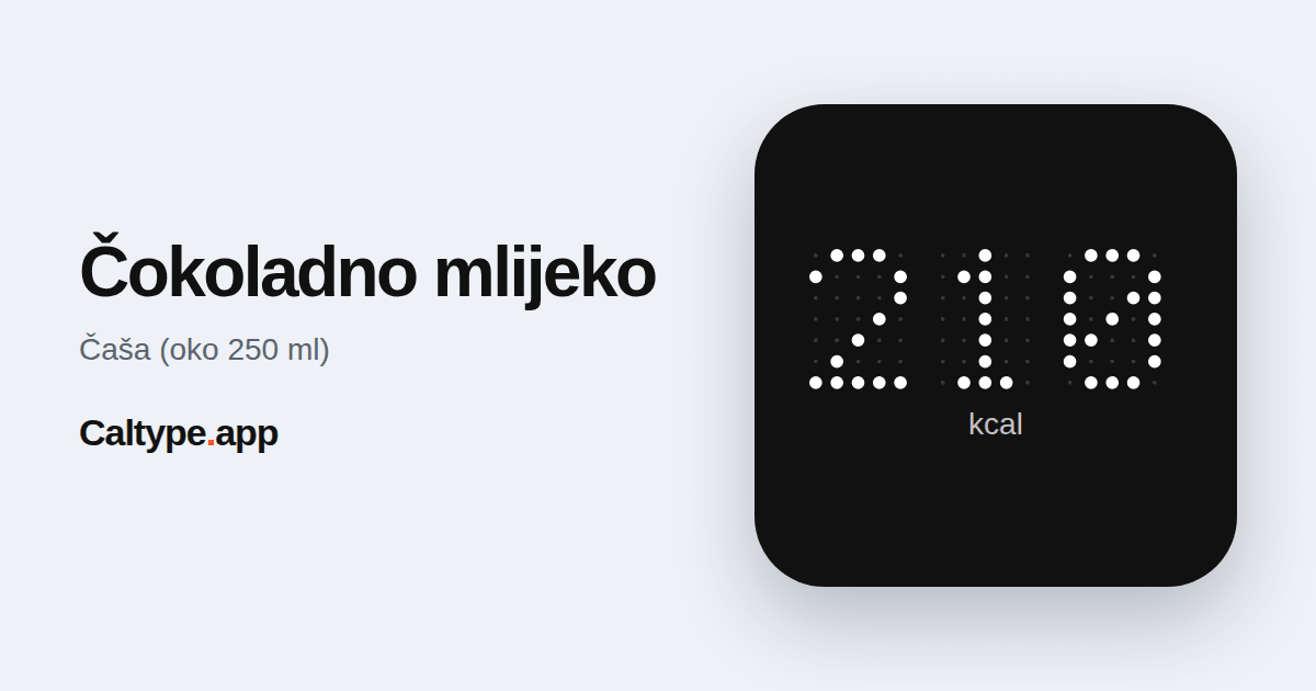 Podijeli: Čokoladno mlijeko