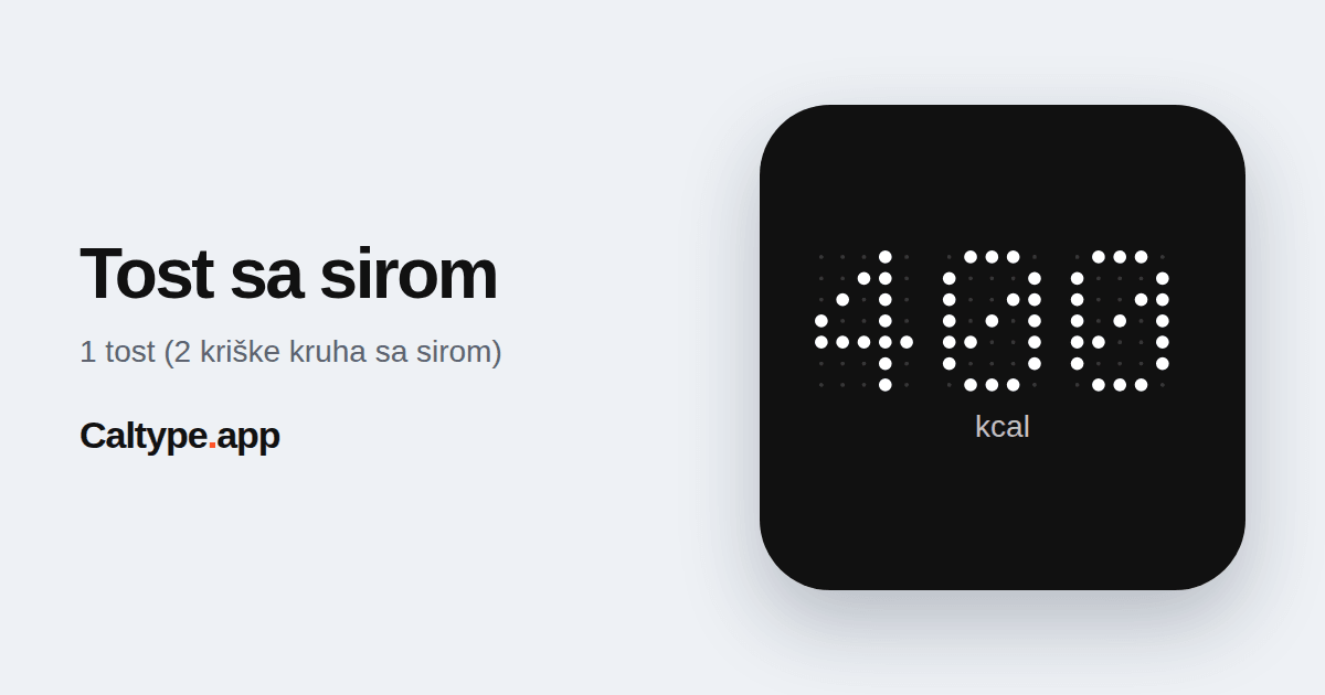 Podijeli: Tost sa sirom