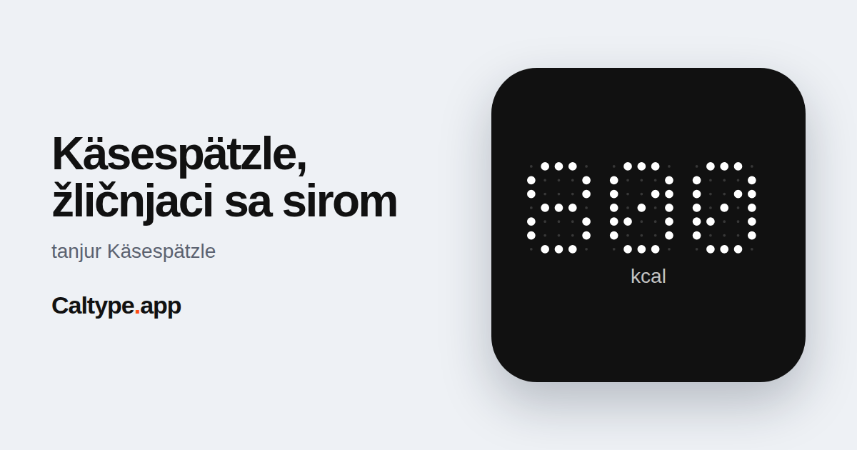 Podijeli: Käsespätzle, žličnjaci sa sirom