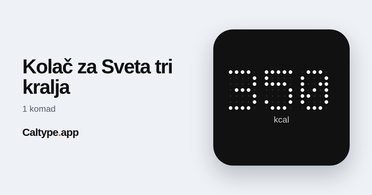 Podijeli: Kolač za Sveta tri kralja