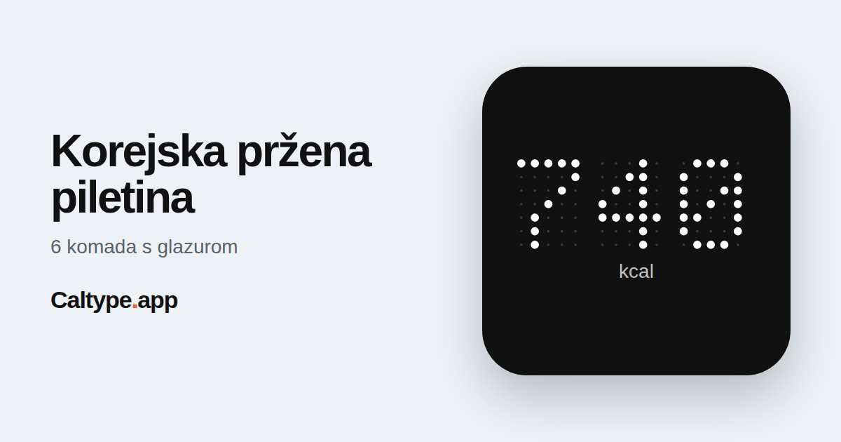 Podijeli: Korejska pržena piletina