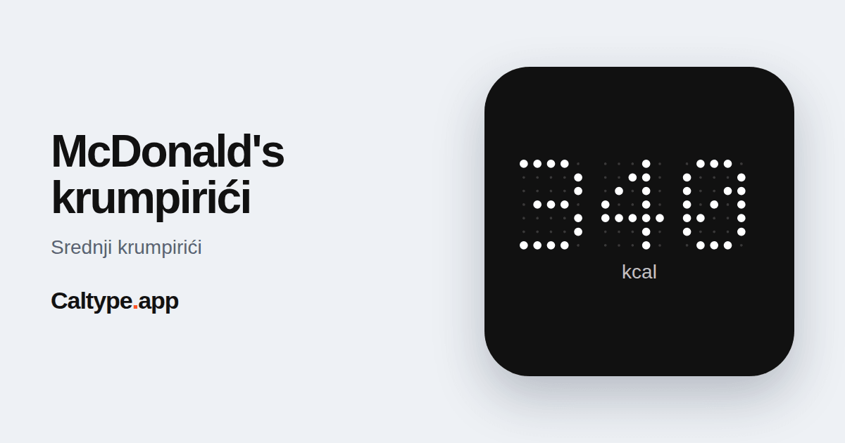 Podijeli: McDonald's krumpirići