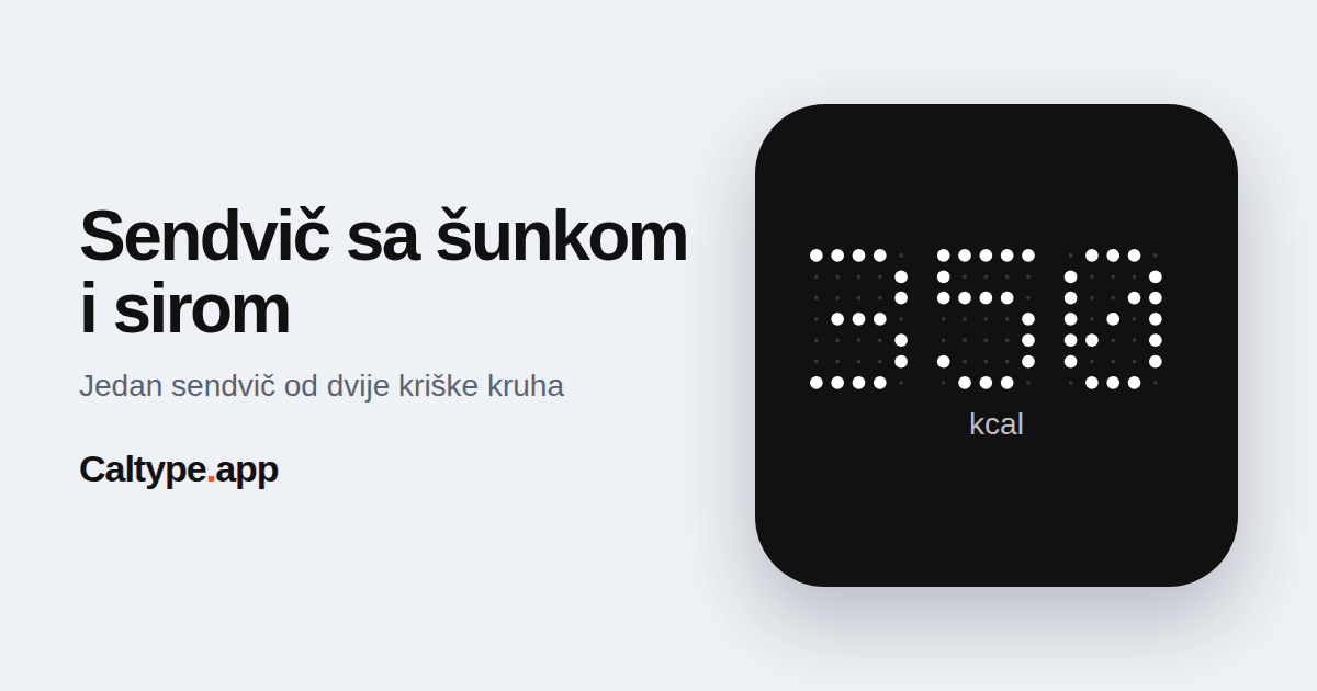 Podijeli: Sendvič sa šunkom i sirom