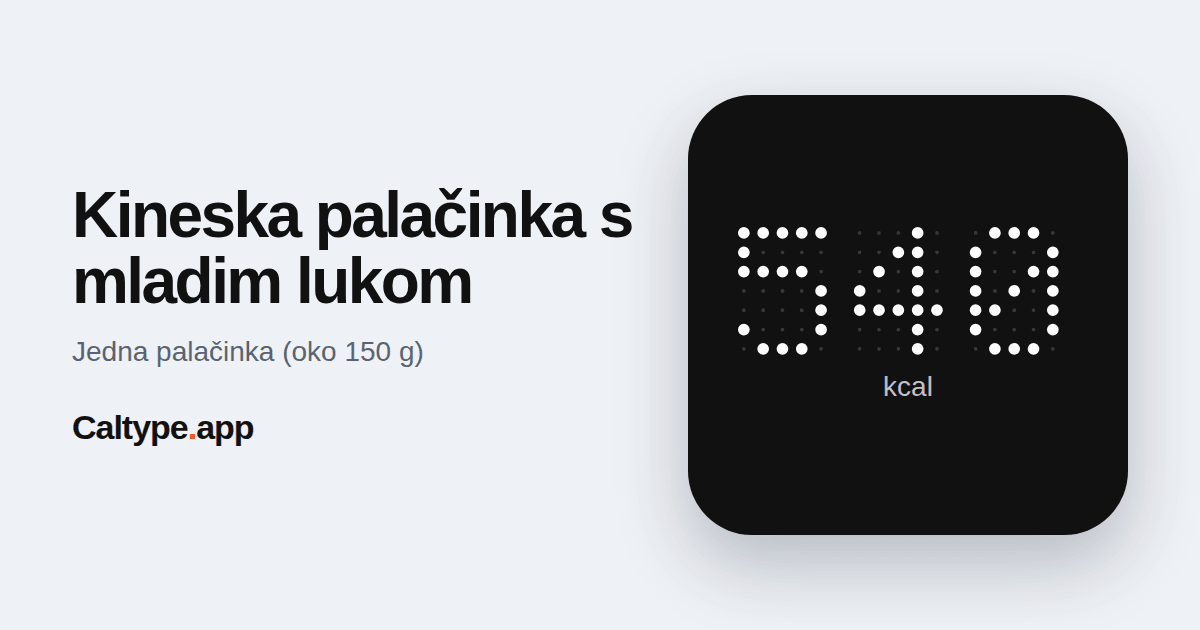 Podijeli: Kineska palačinka s mladim lukom