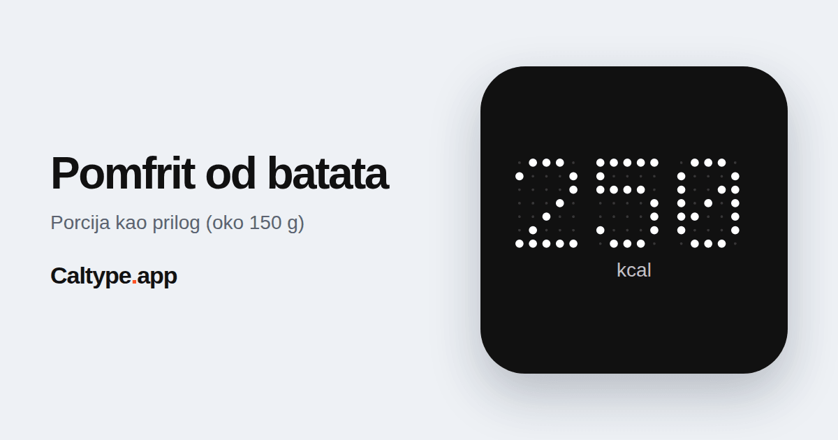 Podijeli: Pomfrit od batata