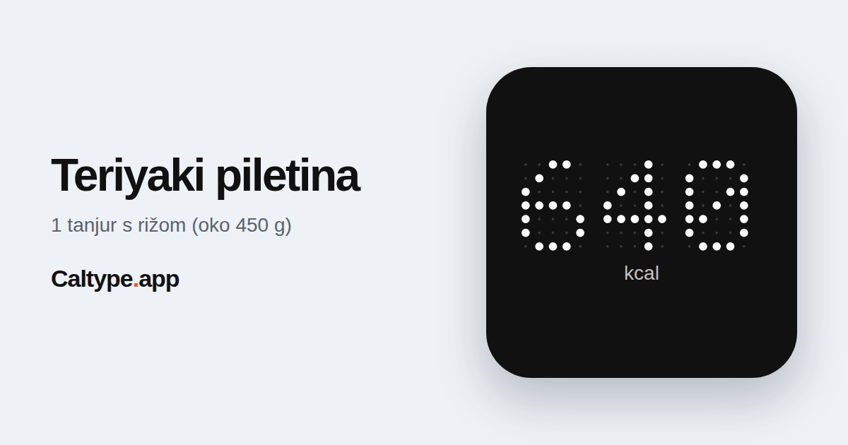 Podijeli: Teriyaki piletina