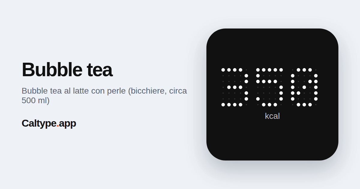 Condividi: Bubble tea