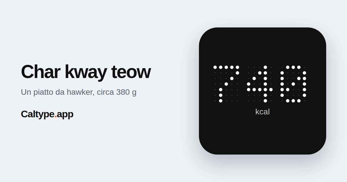 Condividi: Char kway teow