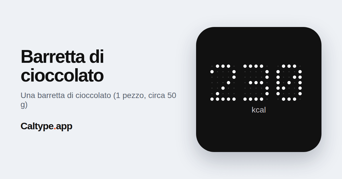 Condividi: Barretta di cioccolato