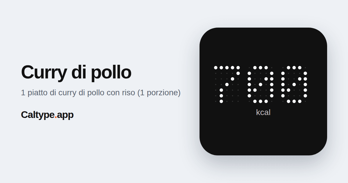 Condividi: Curry di pollo