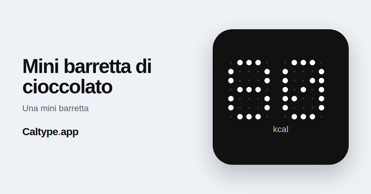 Condividi: Mini barretta di cioccolato