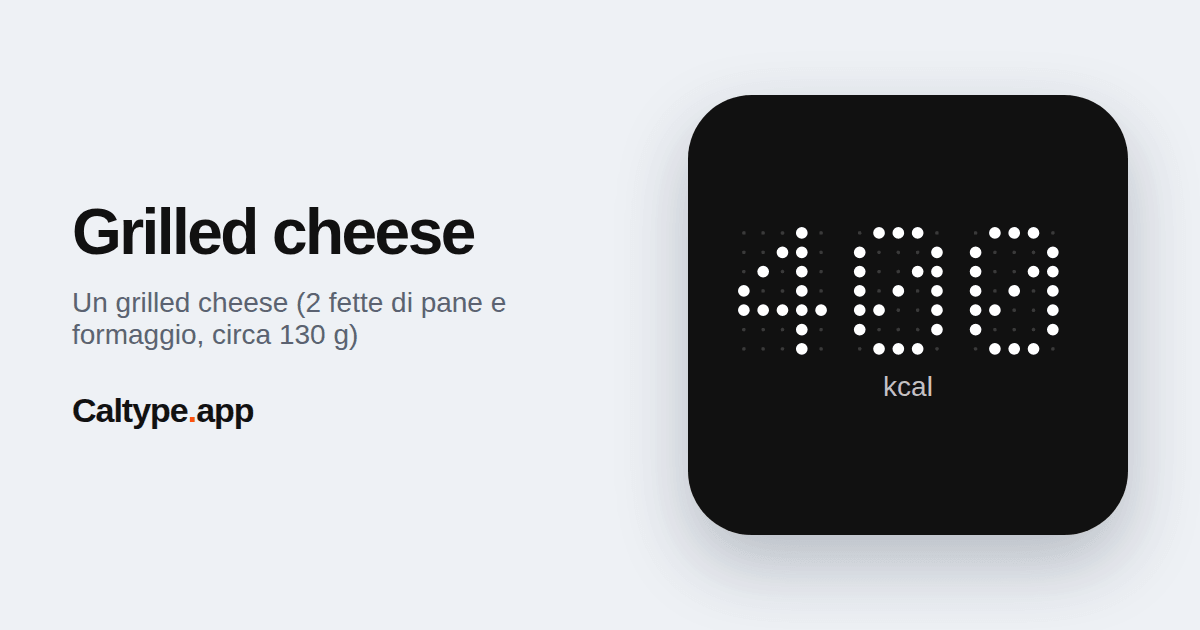 Condividi: Grilled cheese