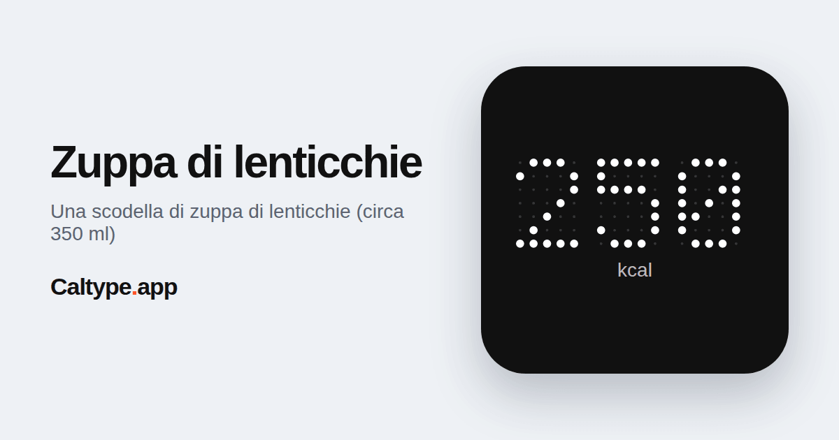Condividi: Zuppa di lenticchie