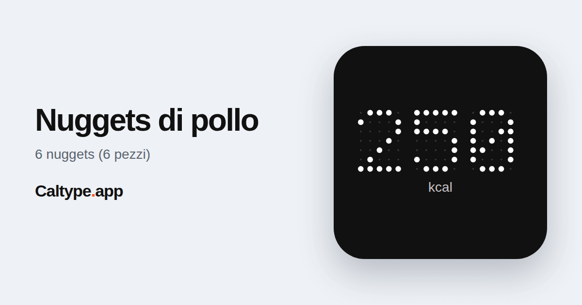 Condividi: Nuggets di pollo