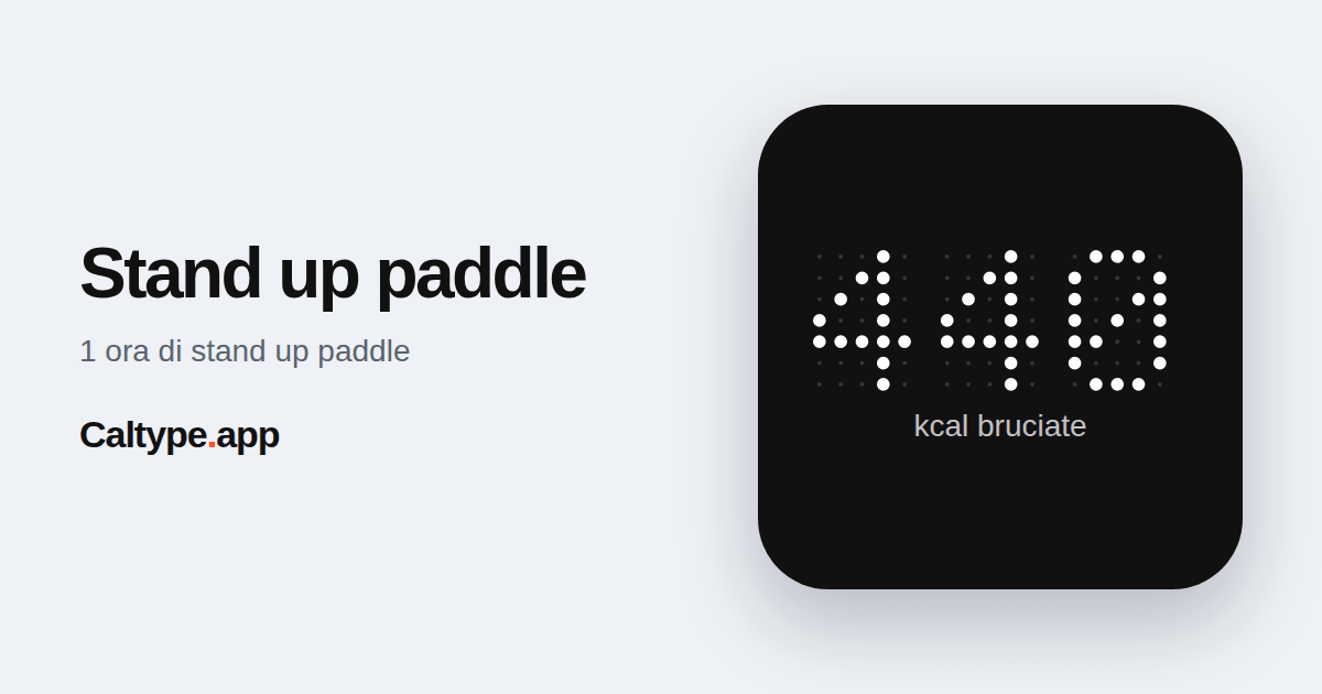 Condividi: Stand up paddle