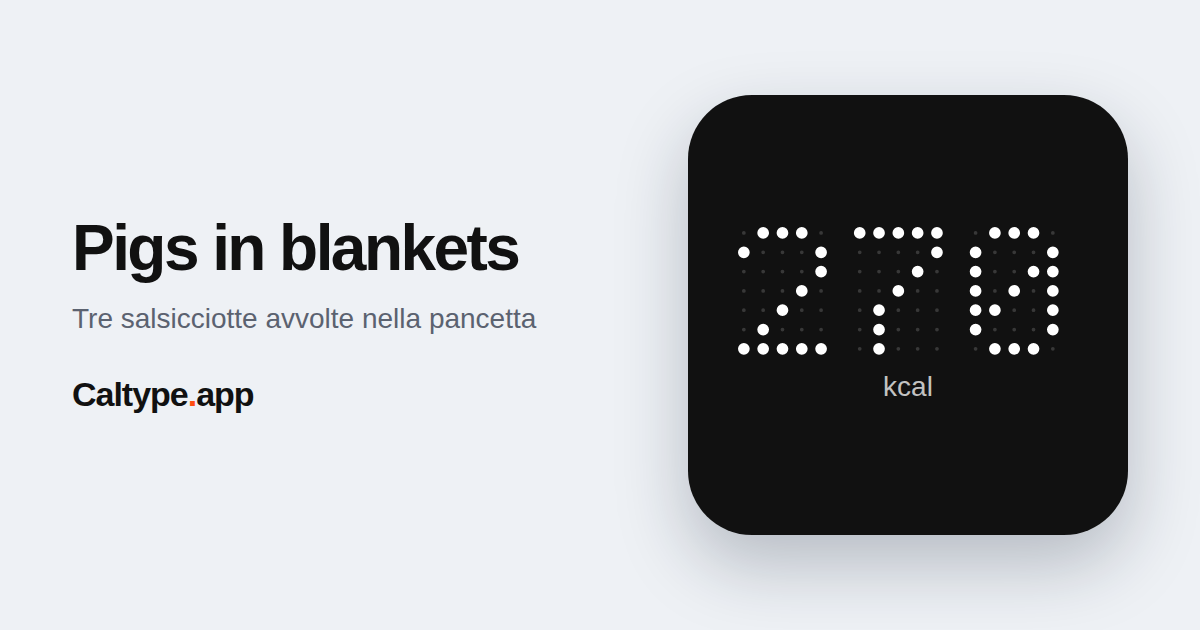 Condividi: Pigs in blankets