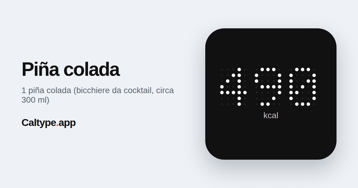 Condividi: Piña colada