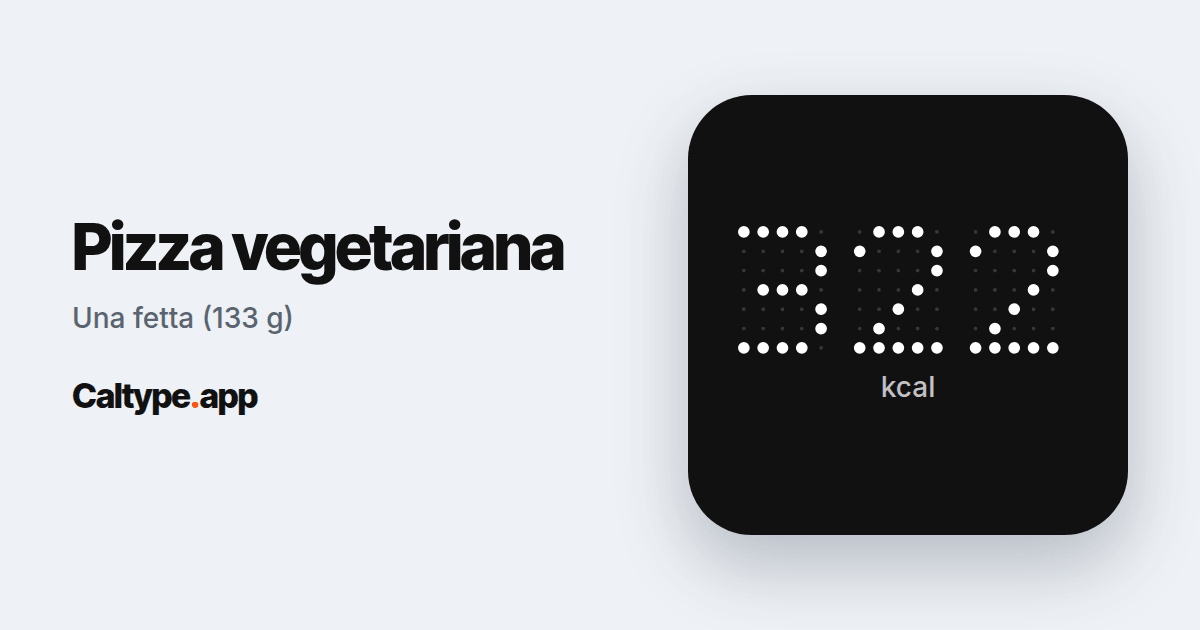 Condividi: Pizza vegetariana