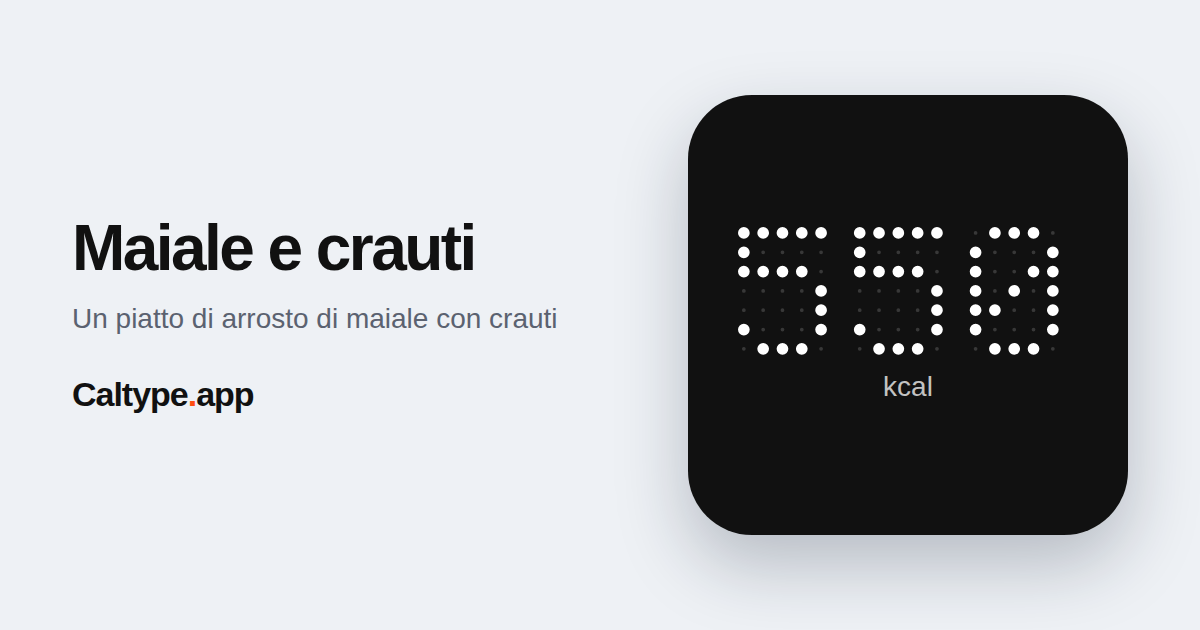 Condividi: Maiale e crauti