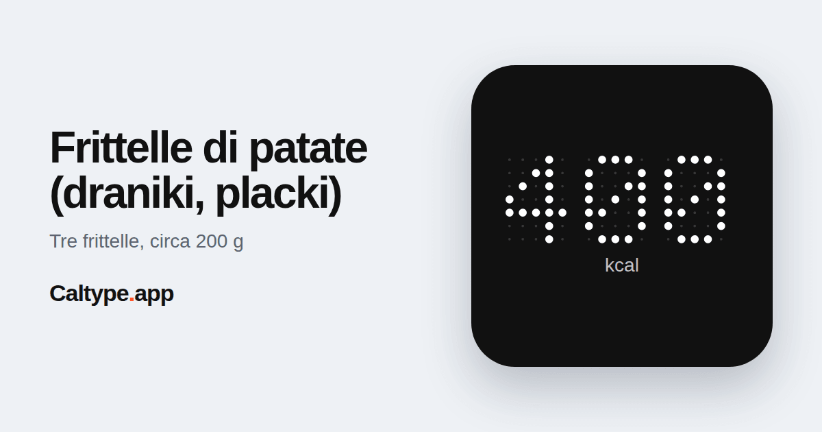 Condividi: Frittelle di patate (draniki, placki)