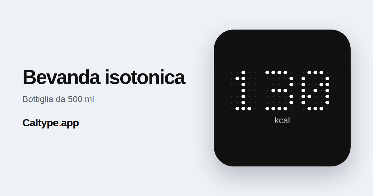 Condividi: Bevanda isotonica