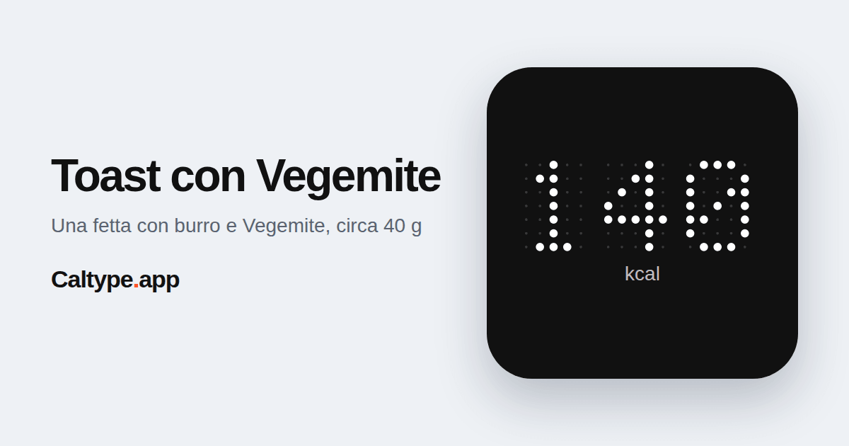Condividi: Toast con Vegemite