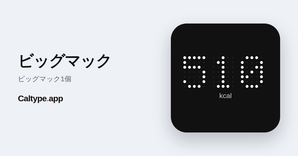 シェア: ビッグマック