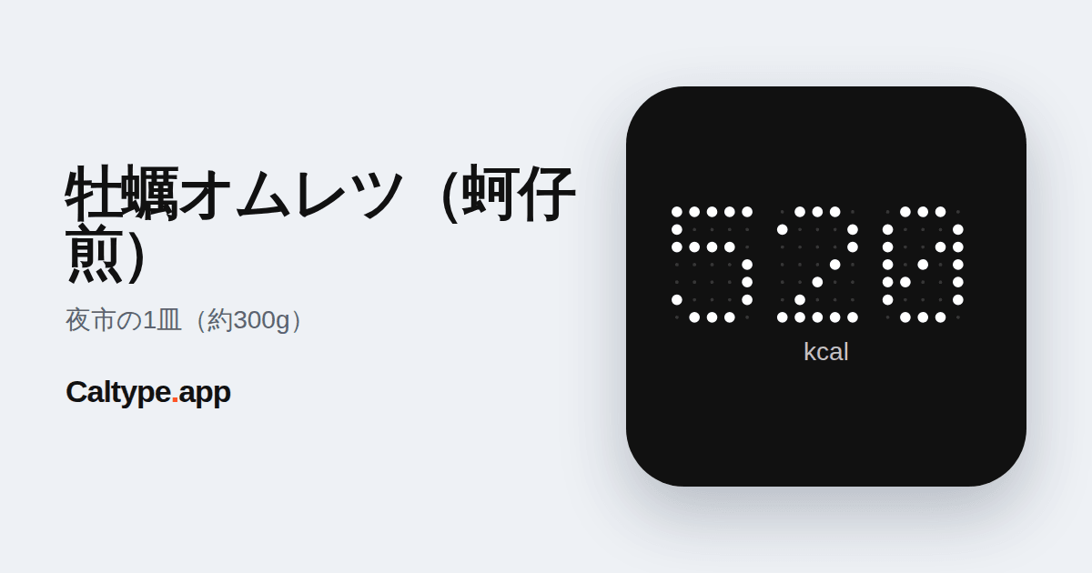 シェア: 牡蠣オムレツ（蚵仔煎）