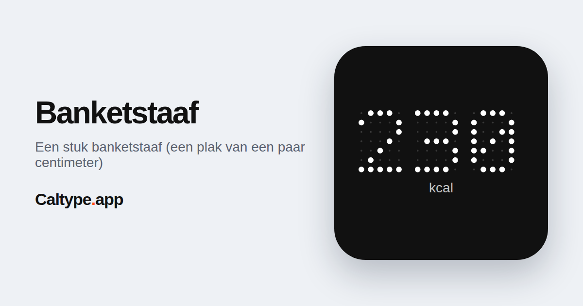 Delen: Banketstaaf