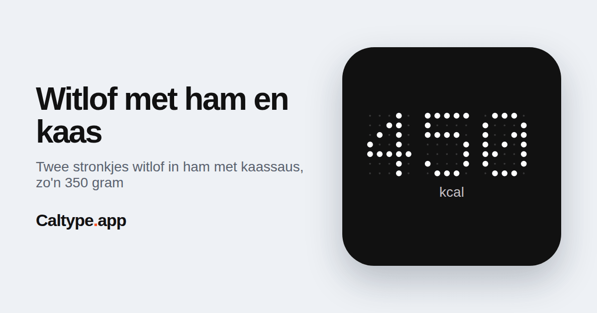 Delen: Witlof met ham en kaas