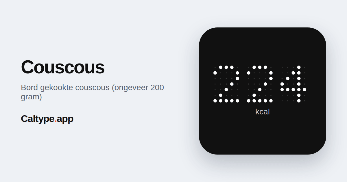 Delen: Couscous