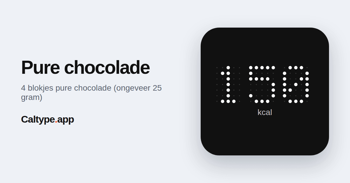Delen: Pure chocolade
