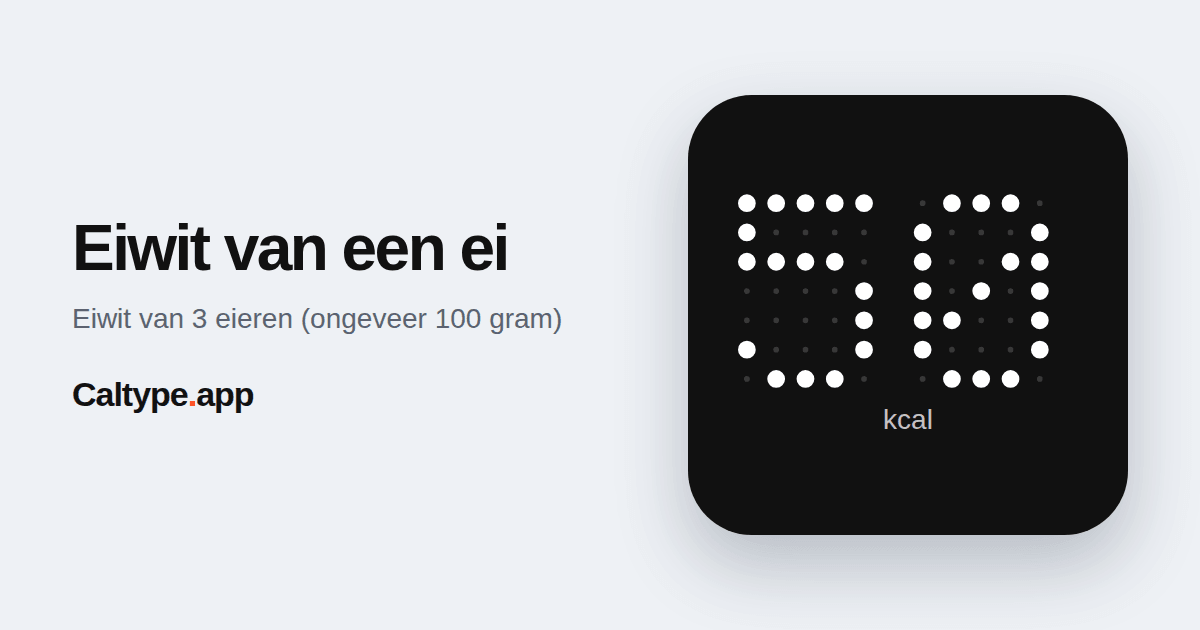 Delen: Eiwit van een ei