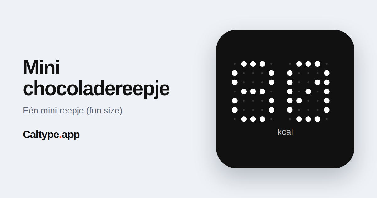 Delen: Mini chocoladereepje