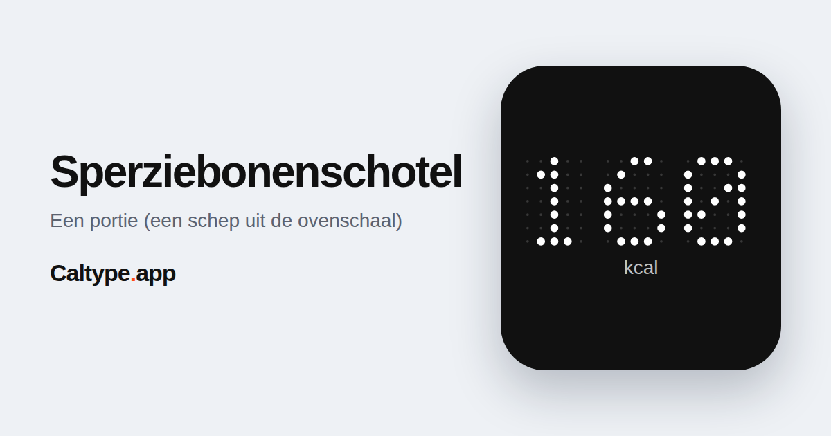 Delen: Sperziebonenschotel