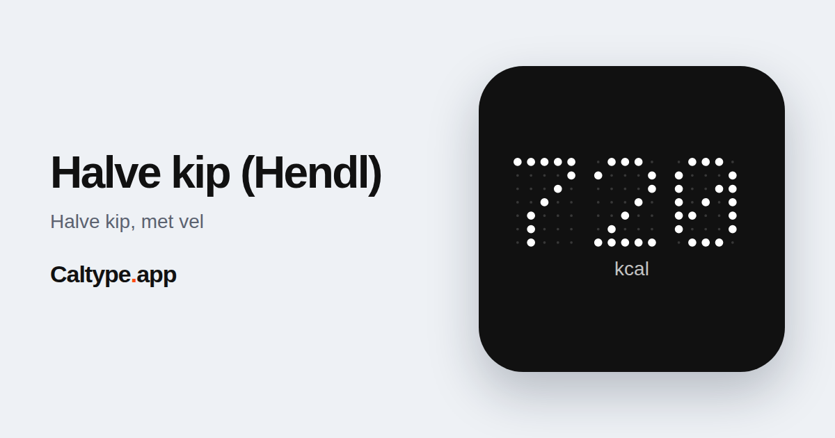 Delen: Halve kip (Hendl)