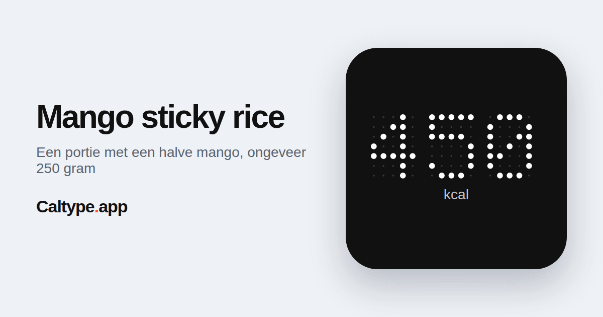Delen: Mango sticky rice