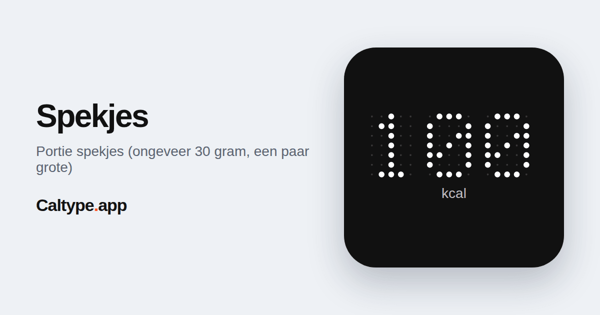Delen: Spekjes