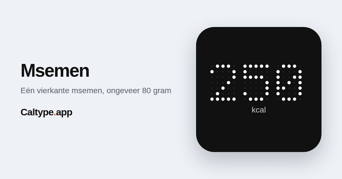 Delen: Msemen