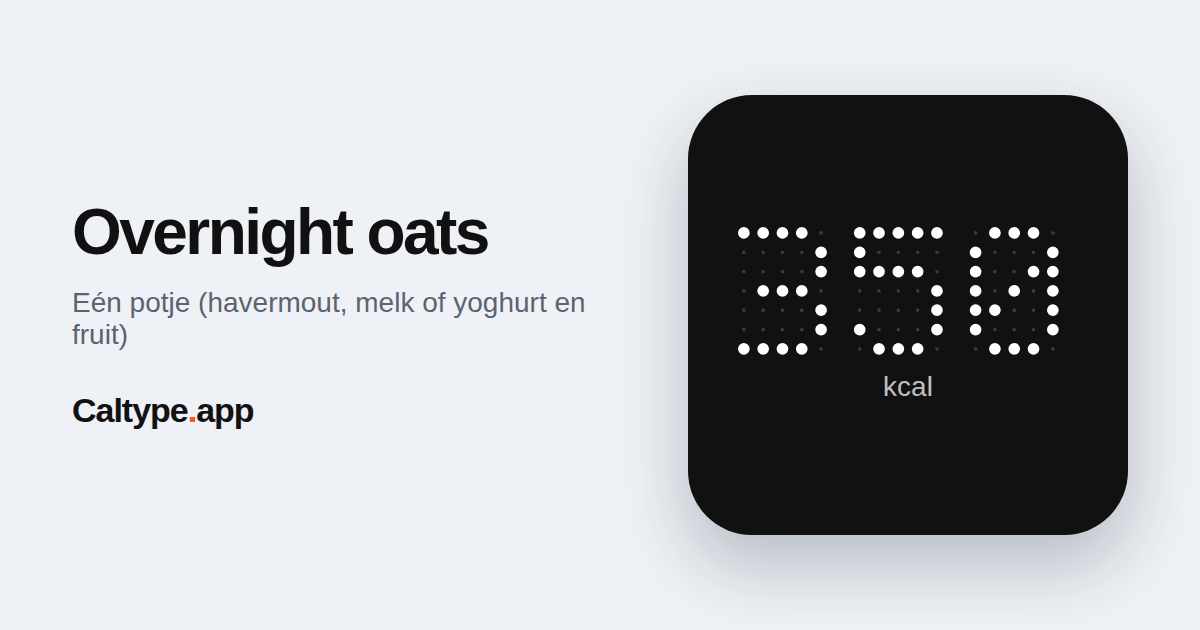 Delen: Overnight oats